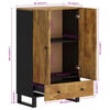 vidaXL Highboard Honey brown and black