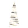 vidaXL Christmas Tree with 100 LEDs Natural 70.9" Solid Ash wood