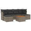vidaXL Garden Sofa Set Gray PE rattan Modular Garden Sofa Set Other