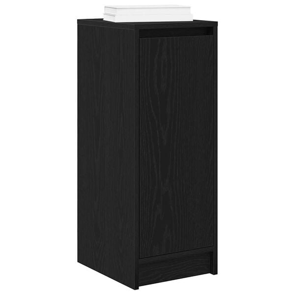 vidaXL Shoe Cabinet Black Oak Engineered wood Medium Shoe Cabinet