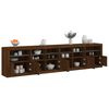 vidaXL Sideboard Brown Oak Engineered wood, Glass Large Sideboard