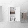 vidaXL Bathroom Cabinet White Engineered Wood Compact Bathroom Cabinet