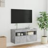 vidaXL TV Wall Stand with LED Lights Concrete Gray 31.5"x11.8"x15.7"