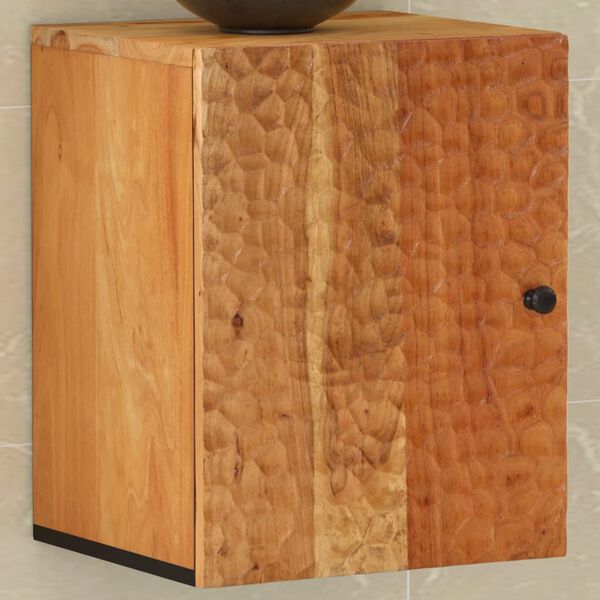 vidaXL Bathroom Wall Cabinet Natural Solid acacia wood Medium