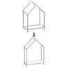 vidaXL Firewood Rack Anthracite 23.6x9.8x35.4" Cold-rolled steel