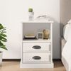 vidaXL Bedside Cabinet High gloss white Engineered wood Compact