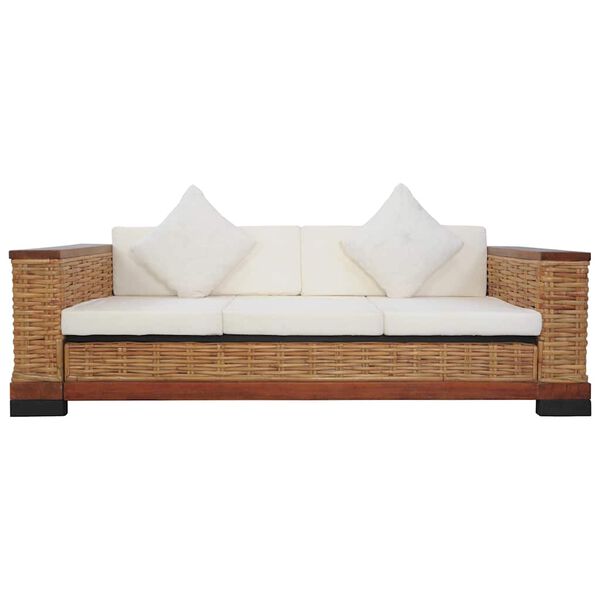 vidaXL Sofa Set Brown and Cream White
