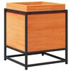 vidaXL Garden Planter Wax brown Solid pine wood and steel Medium