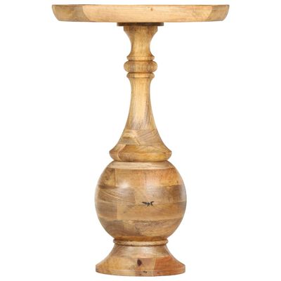 vidaXL Round Side Table 16.9"x16.9"x26" Solid Mango Wood
