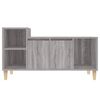 vidaXL TV Cabinet Grey Sonoma Engineered Wood, Solid Eucalyptus Wood