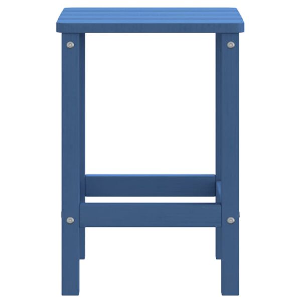 vidaXL Garden Table Aqua Blue HDPE 15 x 15 x 18 in Durable