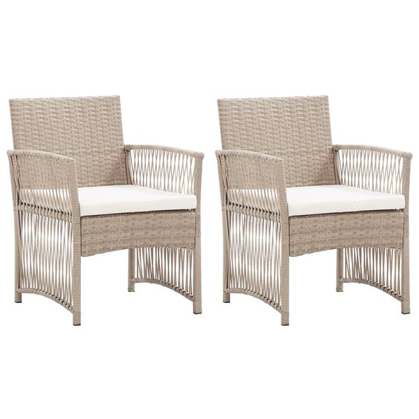 vidaXL Garden Chair Beige, Cream White