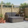 vidaXL Rattan Sofa Set Grey and Dark Grey Poly Rattan and Polyester Medium