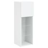 vidaXL TV Wall Unit Set of 6 White Engineered wood and glass Large