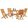 vidaXL Garden Dining Set Folding 5 pcs Brown solid acacia wood
