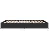 vidaXL Bed Frame Black Engineered wood Double Durable Bed Frame