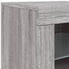 vidaXL Sideboard Grey sonoma Engineered wood, glass Large Sideboard