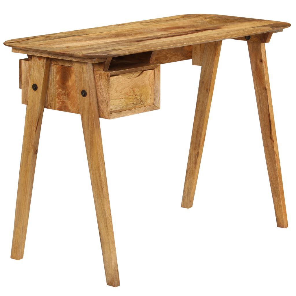 vidaXL Writing Desk Natural Mango Wood Solid Mango Wood Medium