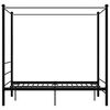 vidaXL Bed Frame Black Powder-coated metal Double Bed Frame