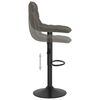 vidaXL Bar Stool Set of 2 Dark Grey Powder coated steel, velvet