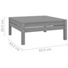 vidaXL Garden Lounge Set Grey Solid Pine Wood 3 Piece Set Modular
