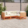 vidaXL Garden Sofa Set Wax Brown Solid Pine Wood Large Modular