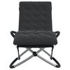 vidaXL Sun Lounger Black Steel 29.1 x 56.7 x 33.5 in Foldable
