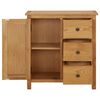 vidaXL Cupboard Natural Oak Solid oak wood Medium Cupboard Rectangular