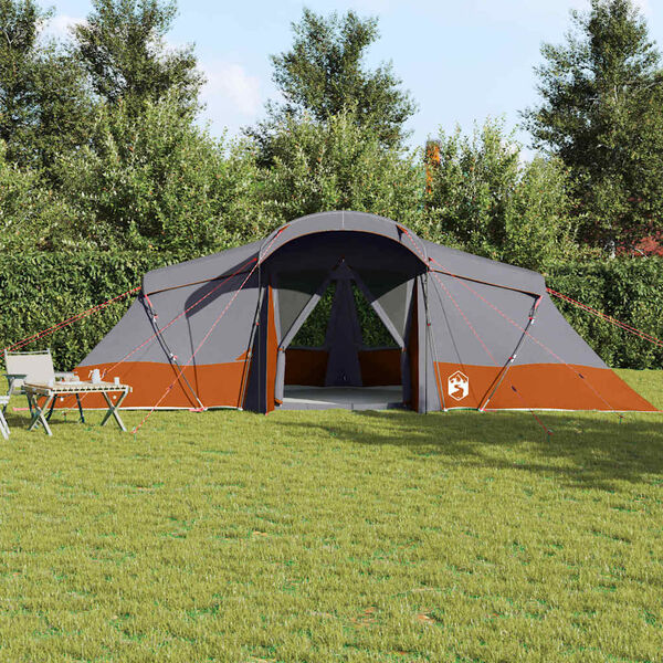 vidaXL Tents with Roof Gray and orange 721 x 335 x 212 cm Polyester