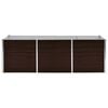 vidaXL Raised Bed Brown Galvanized Steel 94.5 x 31.5 x 30.3 in