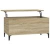vidaXL Coffee Table Sonoma oak Engineered wood, metal Medium