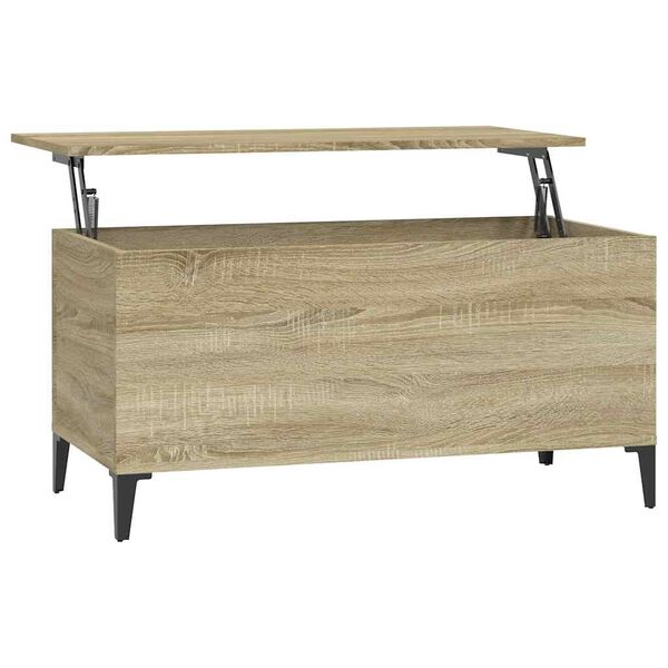 vidaXL Coffee Table Sonoma oak Engineered wood, metal Medium