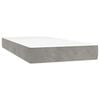 vidaXL Box Spring Bed with Mattress Light Gray 53.9"x74.8" Full Velvet