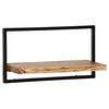 vidaXL Wall Shelf Set Set of 5 Acacia wood brown and black