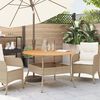 vidaXL Garden Table Beige Poly Rattan Ø43.3 x 28.0 in Durable