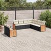 vidaXL Garden Sofa Set Black PE rattan Large Modular Garden Sofa Set