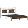 vidaXL Bed Frame Smoked Oak Engineered wood Double Bed Frame