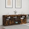 vidaXL Sideboard with LED Lights Smoked Oak 71.5"x14.6"x26.4"