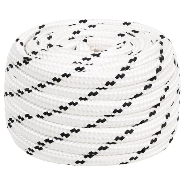 vidaXL Work Rope White 0.71 " 328.1 ' Polyester