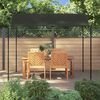 vidaXL Canopy Set of 2 Anthracite, Black Steel, Polyester Large