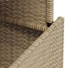 vidaXL Garden Table Beige PE rattan 39.4 in x 21.7 in x 28.7 in