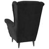 vidaXL Armchair Black Velvet (100% polyester), plywood Standard Armchair