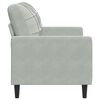 vidaXL 2-seater Sofa Light gray Velvet, Polyester, Metal, Plywood 2-seater