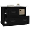 vidaXL Bedside Cabinet Black Engineered wood 23.6 x 15.4 x 17.7 in
