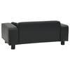 vidaXL Dog Sofa Black Faux leather 31.9 x 16.9 x 12.2 in Dog Sofa