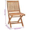 vidaXL Garden Chair Set of 2 Natural Teak Solid teak wood Medium