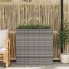vidaXL Raised Bed White Poly rattan frame Medium