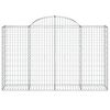 vidaXL Gabion Basket Set of 15 Silver Galvanized Iron 78.7x19.7x55.1 in