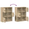 vidaXL Bookcase Sonoma Oak Engineered Wood Medium Bookcase Rectangular