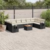 vidaXL Garden Sofa Set Black